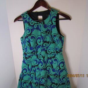 J Crew Vineyard Jacquard Dress Size 0 Sleeveless